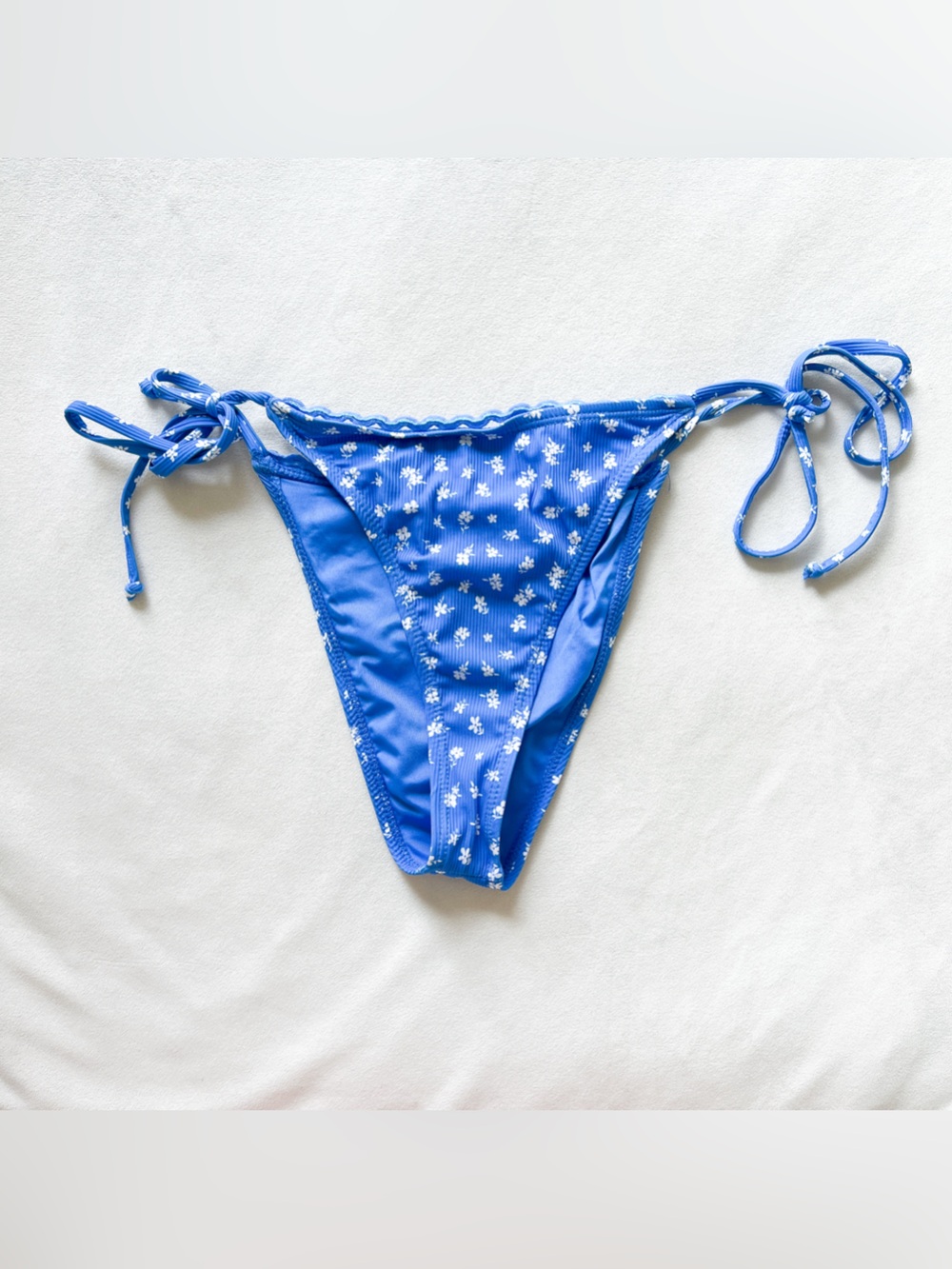 Cabana Del Sol Tie-Side Floral Bikini Bottom - Bright Blue